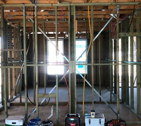 Picture of a first fix of a new domestic home