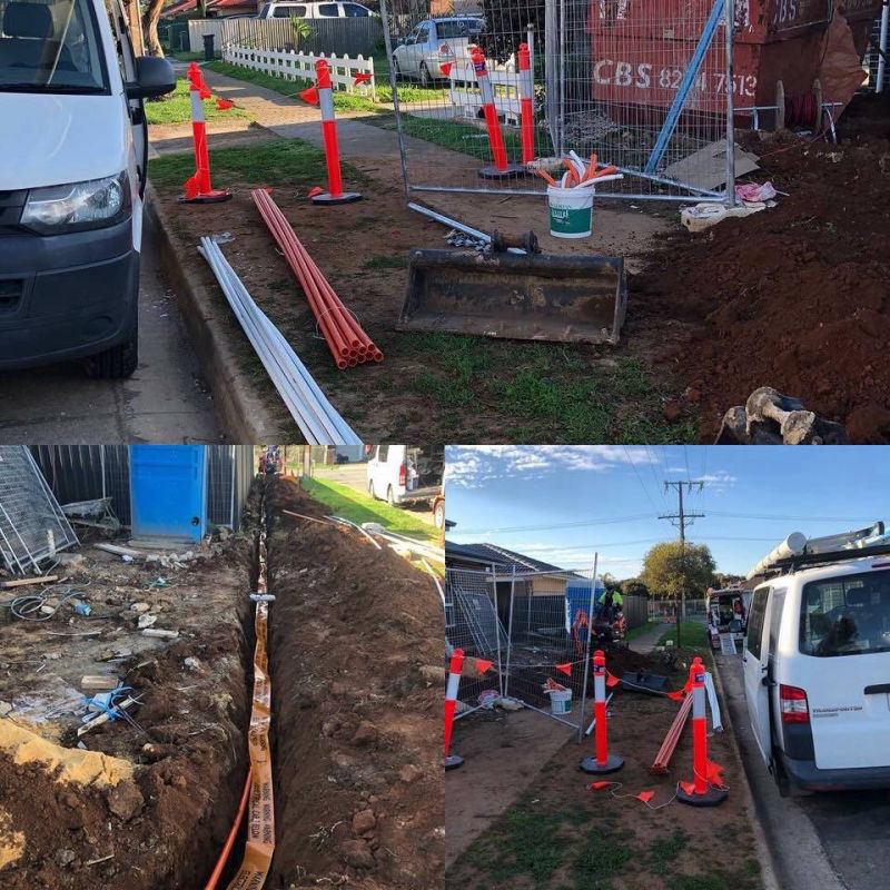 Picture of Underground work for electrical and NBN